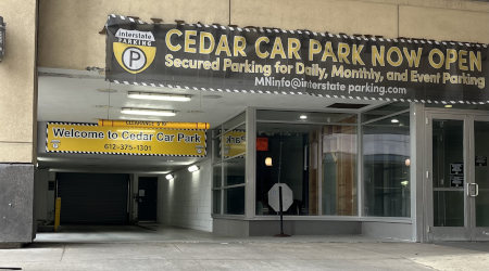 Cedar Car Park garage entrance